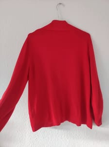 Damen Roter offener Cardigan mit gerafften Ärmeln – Größe XXL – Bild 5 von 6