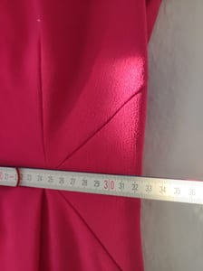 Damen Pinkes Etuikleid mit V-Ausschnitt und kurzen Ärmeln – Größe 36 – Rosa – Bild 8 von 8
