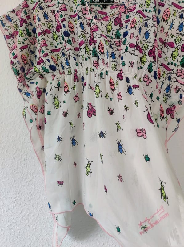 Andy Warhol by Pepe Jeans Damen Bluse mit buntem Print – Größe S – Weiß – Bild 5 von 7