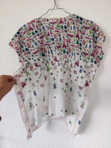 Andy Warhol by Pepe Jeans Damen Bluse mit buntem Print – Größe S – Weiß – Bild 6 von 7