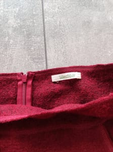 Damen Wollrock in Bordeaux mit Seitentaschen – Größe 38 – Rot – Bild 2 von 7