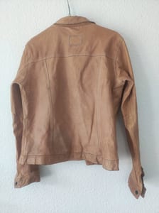 Tigha Damen Lederjacke mit Mangel – Größe S – Braun – Bild 2 von 7