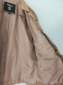 Tigha Damen Lederjacke mit Mangel – Größe S – Braun – Bild 3 von 7
