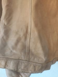 Tigha Damen Lederjacke mit Mangel – Größe S – Braun – Bild 6 von 7