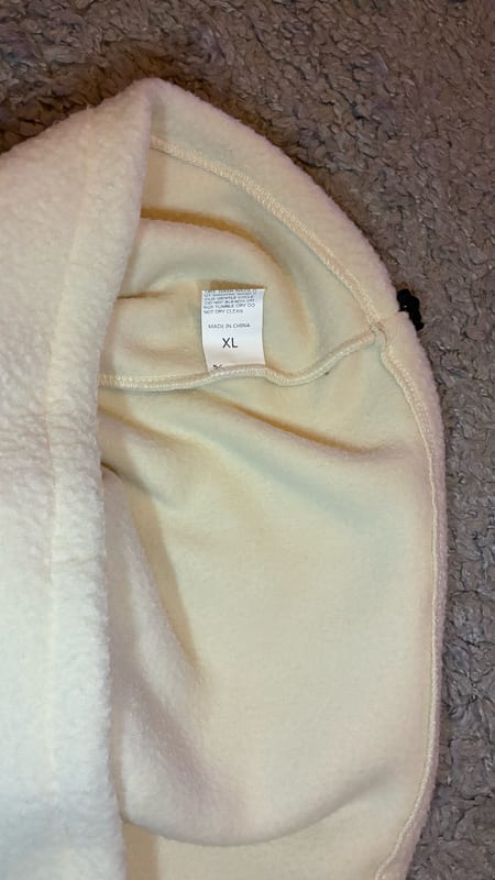 Herren Heller Fleece-Pullover mit kurzem Reißverschluss – Größe XL – Weiß – Bild 5 von 5