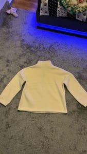 Herren Heller Fleece-Pullover mit kurzem Reißverschluss – Größe XL – Weiß – Bild 3 von 5