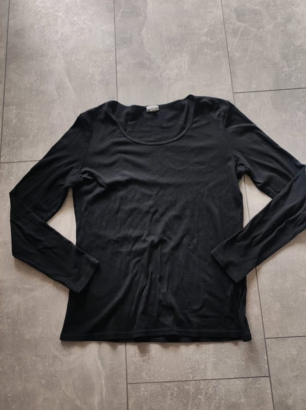 Hessnatur Damen Langarmshirt – Größe 42 – Schwarz