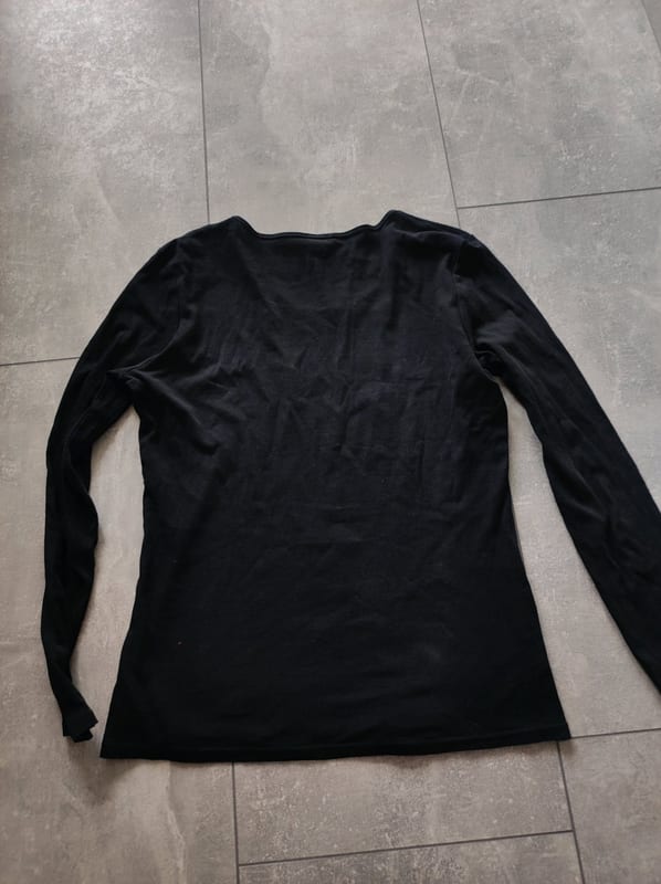 Hessnatur Damen Langarmshirt – Größe 42 – Schwarz – Bild 4 von 5