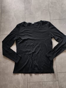 Hessnatur Damen Langarmshirt – Größe 42 – Schwarz