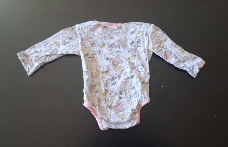 Baby 2er Set Langarmbodys mit Snoopy Gr.86 – Grau/Rosa – Bild 3 von 5