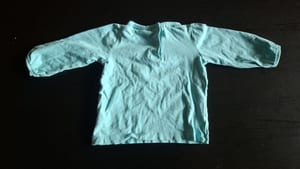 Mädchen 2er Set Langarmshirts Gr.74 – Türkis/Weiß/Schwarz – Bild 3 von 5