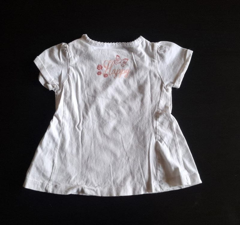 Süßes Kinder T-Shirt / Kurzarmshirt Gr. 74 – Weiß – Bild 2 von 2