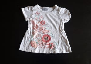 Süßes Kinder T-Shirt / Kurzarmshirt Gr. 74 – Weiß
