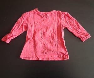 Mädchen Süßes Langarmshirt in Koralle/Pink mit Herz & Pailletten Gr. 80 – Rosa – Bild 2 von 2