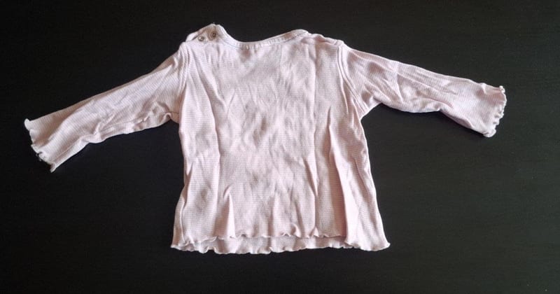 Kinder Langarmshirt Rosa gestreift mit Herz Gr. 80 – Bild 2 von 2