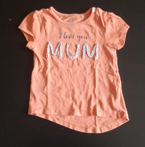 Mädchen T-Shirt in Pfirsich Gr.80