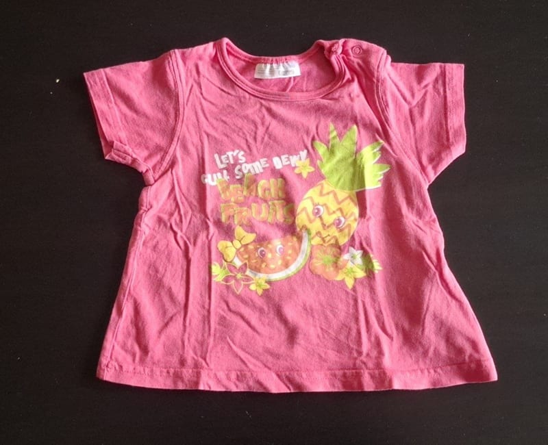 Mädchen Pinkes T-Shirt mit Früchte-Print Gr.80 – Rosa