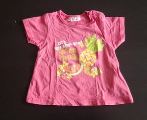 Mädchen Pinkes T-Shirt mit Früchte-Print Gr.80 – Rosa