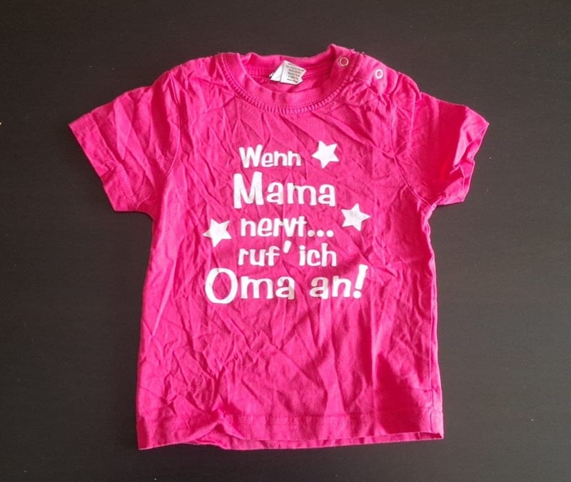 Mädchen Pinkes T-Shirt mit Spruch Gr.80 – Rosa