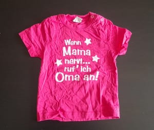 Mädchen Pinkes T-Shirt mit Spruch Gr.80 – Rosa