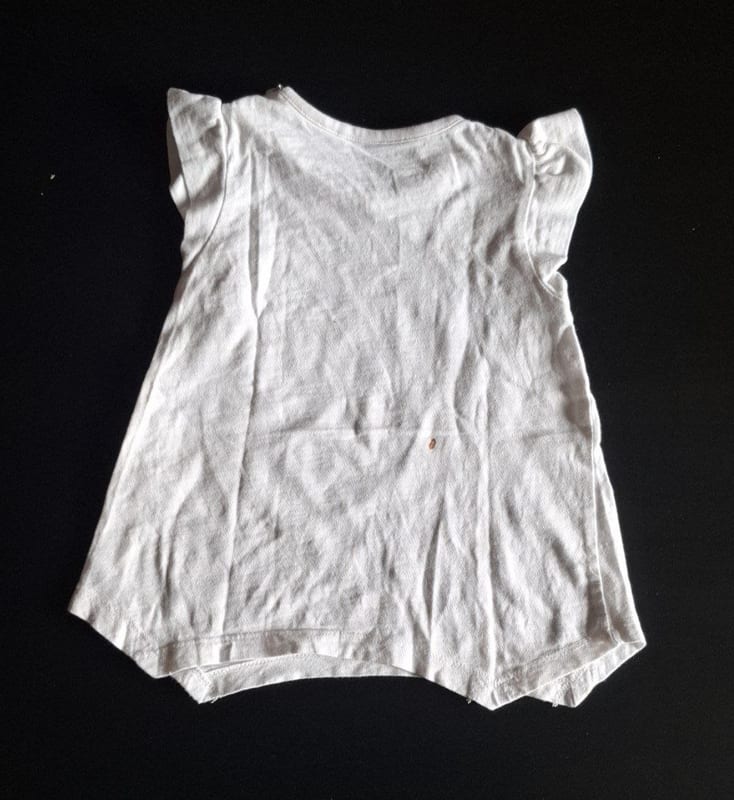 Mädchen Top mit Elefanten-Print & Flügelärmeln Gr.80 – Weiß/Bunt – Bild 2 von 3