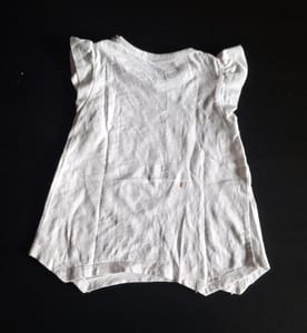 Mädchen Top mit Elefanten-Print & Flügelärmeln Gr.80 – Weiß/Bunt – Bild 2 von 3