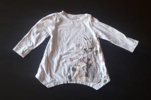Mädchen 2er Set Langarmshirts Gr.86 – Weiß/Bunt/Schwarz – Bild 2 von 5