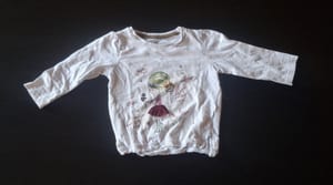 Mädchen Süßes Langarmshirt Gr.86 – Weiß/Bunt
