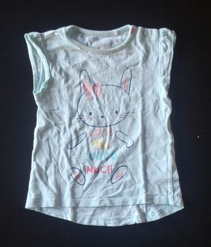 Mädchen Süßes T-Shirt Gr. 86 – Blau