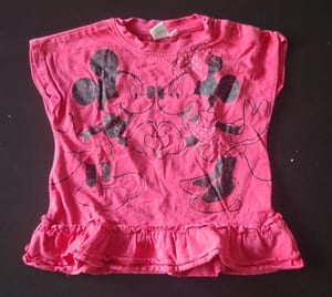 Mädchen Süßes Disney T-Shirt mit Mickey & Minnie Gr.86 – Rosa