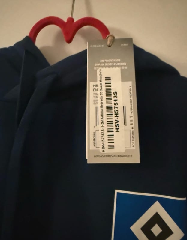 Herren HSV, Adidas Pulli – Größe S – Blau – Bild 5 von 5