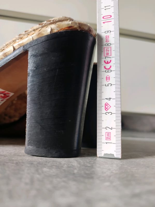 Damen Slingback-Pumps mit Schlangenprägung, beige-braun – Größe 41 – Bild 5 von 8