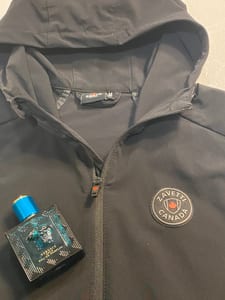 Herren Zavetti Canada Windbreaker Kapuze Schwarz – Größe M – Bild 3 von 5