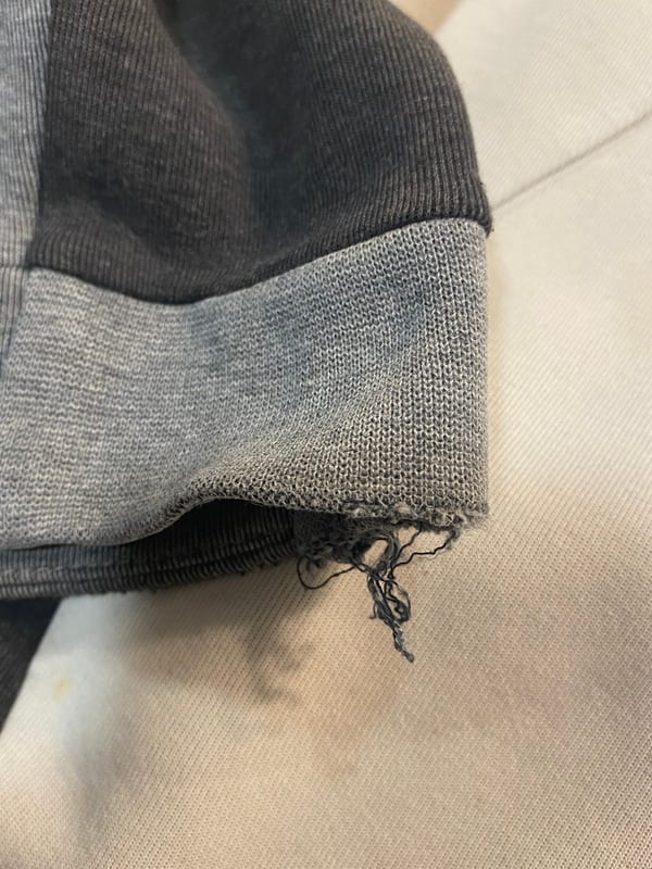 Herren Nike Kapuzenjacke Grau Weiß Streetwear Gr M – Weiß/Grau/Schwarz – Bild 5 von 6