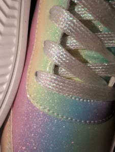 Damen Sneaker mit Glitzer-Regenbogen-Effekt – Größe 39 – Bunt – Bild 3 von 3