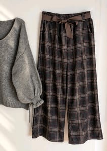 Damen weiche Karo Marlene / grau / 38-40 – Größe M