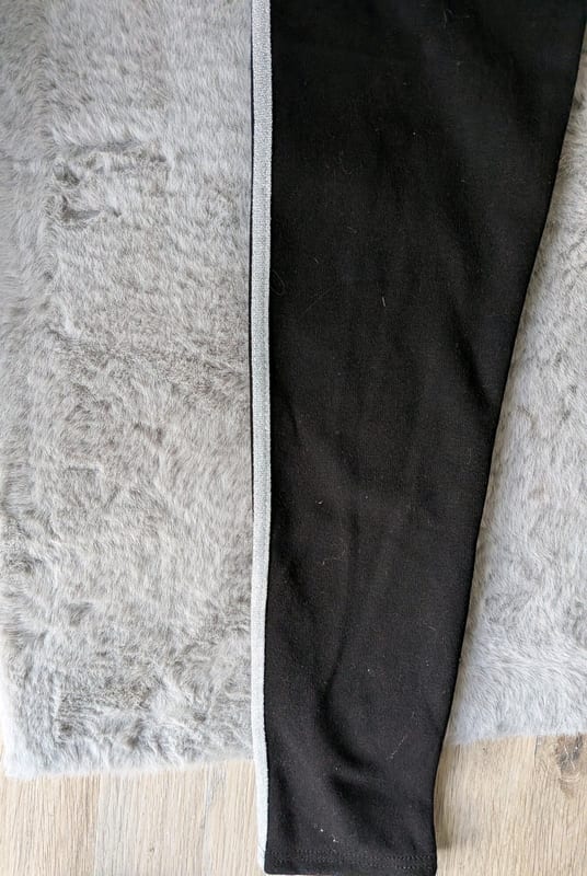 Damen Schwarze Leggings mit silbernen Seitenstreifen – Größe L/XL – Bild 3 von 6