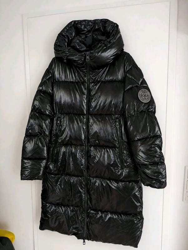 Damen Hochwertiger Daunen Optik Mantel, schwarz 38/40 ungetragen – Größe L – Bild 4 von 5