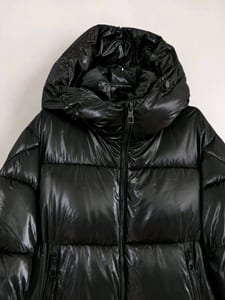 Damen Hochwertiger Daunen Optik Mantel, schwarz 38/40 ungetragen – Größe L – Bild 3 von 5