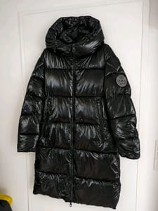 Damen Hochwertiger Daunen Optik Mantel, schwarz 38/40 ungetragen – Größe L – Bild 4 von 5
