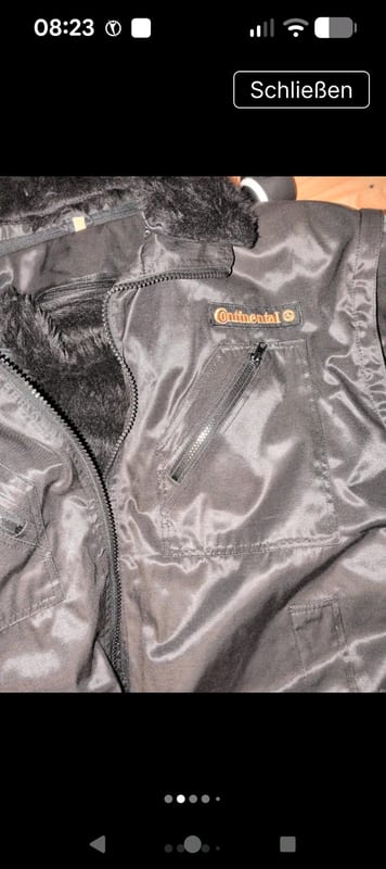 Schwarze Fliegerjacke mit Pelzkragen – Herren – Größe 54 – Bild 2 von 10