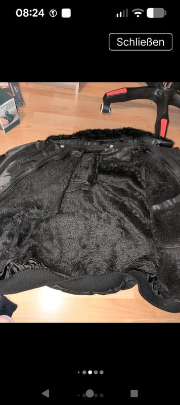 Schwarze Fliegerjacke mit Pelzkragen – Herren – Größe 54 – Bild 10 von 10
