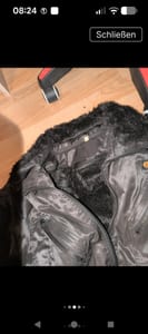 Schwarze Fliegerjacke mit Pelzkragen – Herren – Größe 54 – Bild 5 von 10