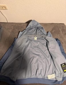 Herren Windbreaker Jacke mit Kapuze – Blau und Gelb – Größe M – Bild 3 von 7