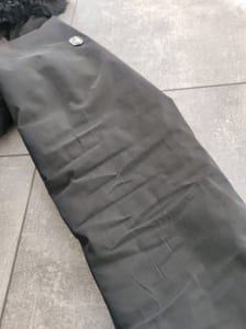 Damen Winterjacke mit Kunstfellkapuze und Gürtel – Schwarz – Größe XS – Bild 6 von 10
