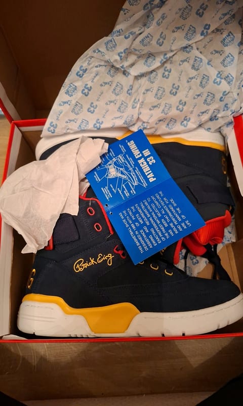 Patrick Ewing Herren 33 Hi – 43 Sneaker in Originalverpackung – Größe 43 – Blau – Bild 2 von 9