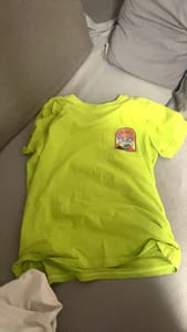 Herren Neongrünes T-Shirt mit Motivdruck – Casablanca – Größe M