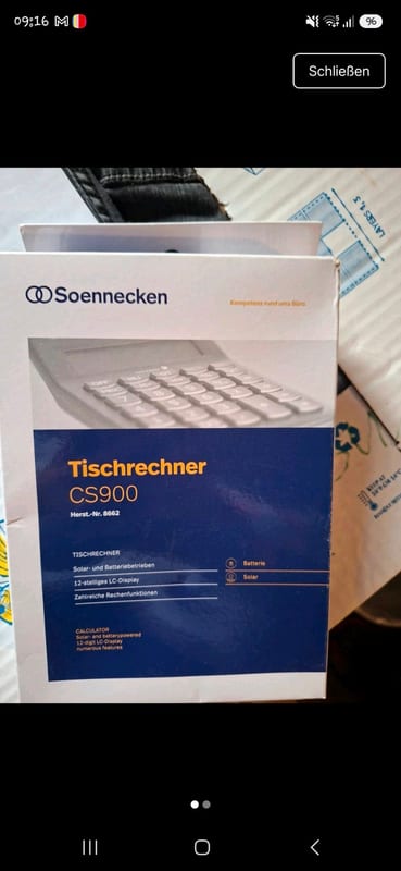 Tischrechner CS900 – 12-stellig, Solar und Batterie