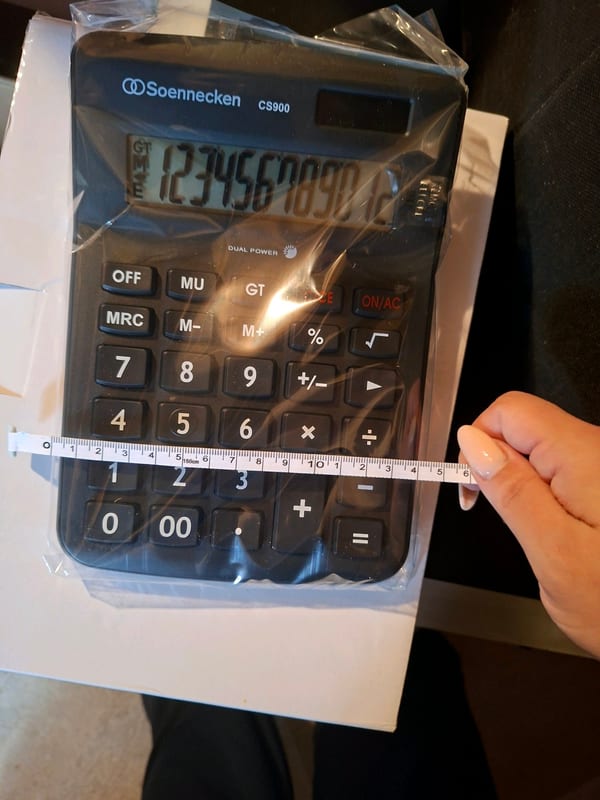 Tischrechner CS900 – 12-stellig, Solar und Batterie – Bild 3 von 3