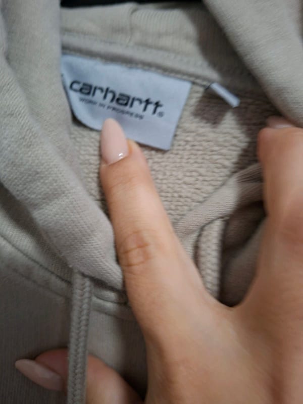 Herren Beiger Kapuzenpullover carharrt – Größe L – Bild 7 von 9